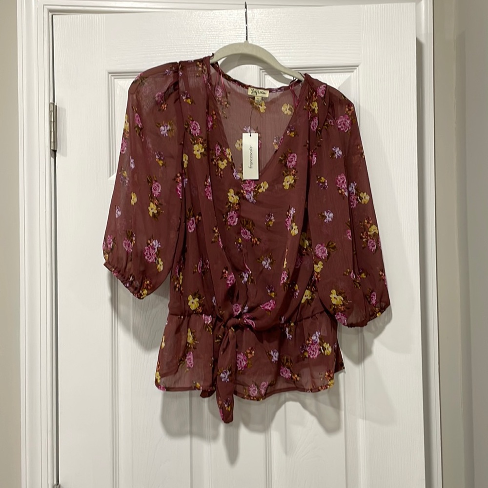Magenta Floral Blouse